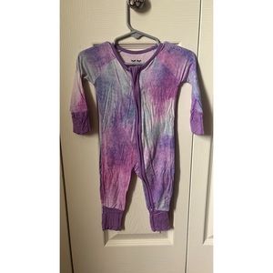 Little Sleepies purple watercolor 0-3 Zippy